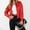 Pure Red, variant on Zeagoo Women's Classic Solid Striped Biker Jacket Zip Up Fashion Bomber Jacket Coat