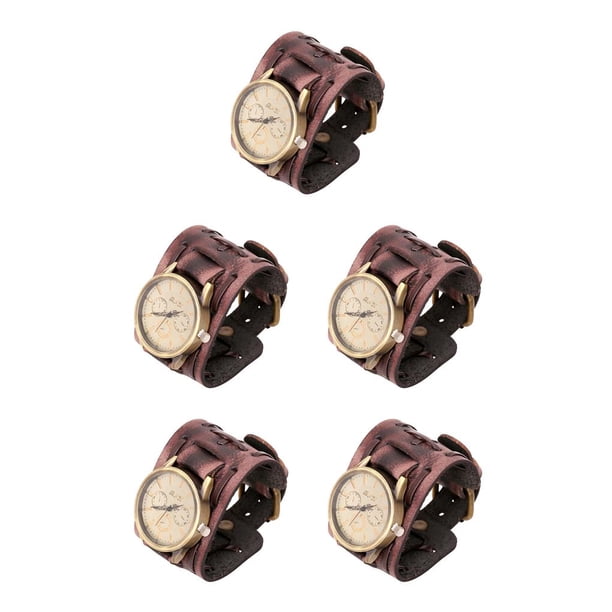 Reloj de Cuarzo para Hombre Minnieouse con Correa de Cuero Color Negro y Marrón CBP099850