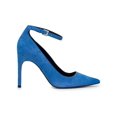 thumbnail image 2 of Calvin Klein Womens Demma Suede Ankle Strap Loafer Heels, 2 of 3