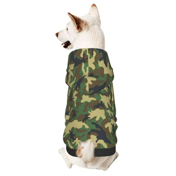 Camouflage Pattern Dog Sweatshirt Pet Wear Hoodie Soft Warm Lightweight Easy To Wear Puppy Cat Dogs Apparel Small
