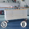 thumbnail image 5 of Danolapsi 72" Rolling Tool Chest with 15 Drawers,Heavy-Duty Steel & Rubber Wood Workbench on Wheels, Garage Workbench with Key Locking System, Drawer Liners for Warehouse Repair Shop, 5 of 7