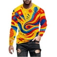 thumbnail image 2 of Amzcrzy Sudadera Para Hombre, Moda Para Hombre, Estampado De Carnaval, Blusa De Manga Larga Y Cuello Redondo, Amarilla, Xl, 2 of 5