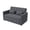 Light Gray, variant on Hawsaiy 3-in-1 Convertible Sleeper Sofa Bed, Pull Out Loveseat Couch with 5-Level Adjustable Backrest, Metal Frame, Side Pockets & Pillows, Easy Assembly, Dark Gray