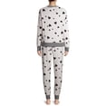 thumbnail image 6 of Secret Treasures Women's and Women's Plus Fuzzy Luxe Long Sleeve Top and Pants Pajama Set, 2-Piece, 6 of 6