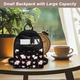 thumbnail image 5 of Eheartsgir Cow Pink Heart Print Zipper Closure Casual Daypack, Lots of Pockets Mini Travel Backpacks with Lightweight for Vacation Work, 5 of 8