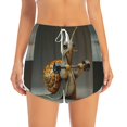thumbnail image 2 of Rateoe Surreal Weightlifting Snail Printed 2 in 1 Women's Workout Shorts for Athletic Gym Running Shorts with Phone Pockets-Large, 2 of 7