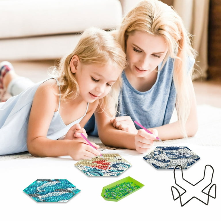 8Pcs DIY Marine Diamond Painting Coasters Drinks Art Kits for Adults Kids  Craft
