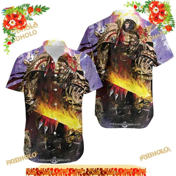 Warhammer 40k Emperor Of Mankind 3D Hawaiian Shirt, Summer Vacation Hawaiian Shirt