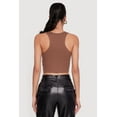 thumbnail image 5 of Womens Basic Cropped Racerback Tank Top, 5 of 5