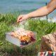 thumbnail image 4 of Portable Folding Stainless Steel BBQ Grill Wood Burning Stove for Picnic Garden Camping Backpacking, 4 of 5