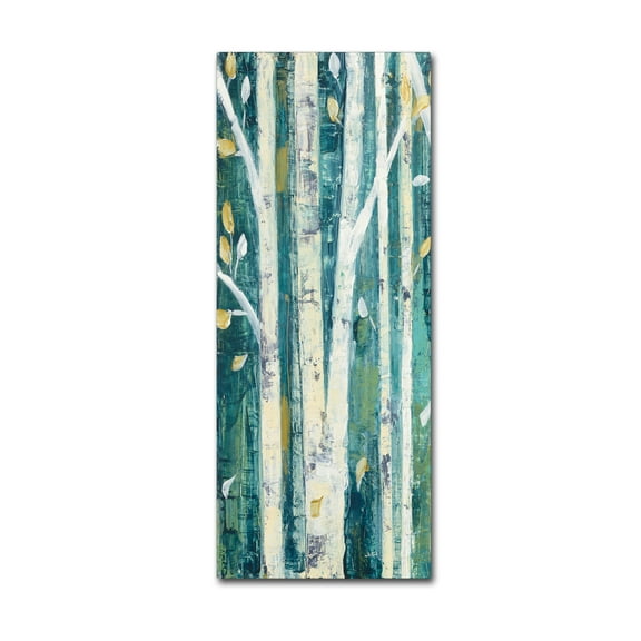 Trademark Fine Art 'Birches in Spring Panel I' Canvas Art by Julia Purinton