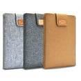 thumbnail image 2 of Felt Sleeve Slim Tablet Case Cover Bag for MacBooks Air Pro 11 13 15 Inch Solid Color Tablet Storage Bag Brown 13 Inch, 2 of 6