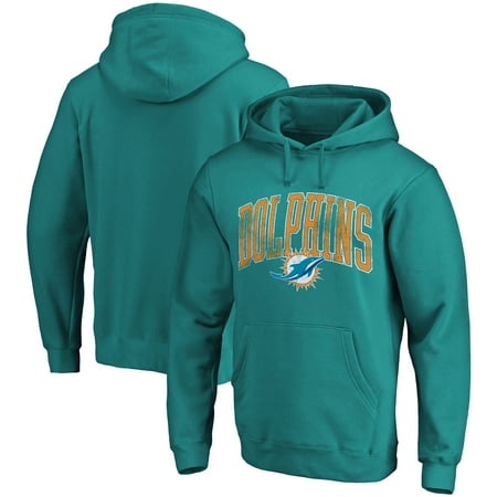 - Miami Dolphins NFL Pro Line by Fanatics Branded Wide Arch Pullover Hoodie - Aqua
