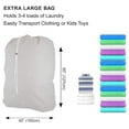 thumbnail image 4 of Super Extra Large Heavy Duty 100% Nylon Laundry Storage Bag, H U G E size: L 40" x H 50", Laundry Bag with Locking Closure Drawstring, Machine Washable, XXL Organizer Bag. Made in USA (WHITE), 4 of 4