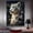 White, variant on Mudket White Snow Leopard Canvas Wall Art, Leopard with Blue Eyes Print Wall Decor Framed Ready to Hang for Bedroom - 12"L x 8"W