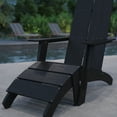 thumbnail image 3 of Merrick Lane Polystyrene, Stainless Steel Adirondack Chairs Set of 2, Black, 3 of 15