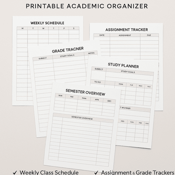 Student Planner Kit – Printable Academic Organizer