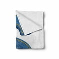 thumbnail image 2 of Letter S Soft Flannel Fleece Throw Blanket, Retro Style Denim Letter Character on White Background Conceptual Typography, Cozy Plush for Indoor and Outdoor Use, 50" x 70", Blue Yellow, by Ambesonne, 2 of 6