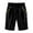 Black, variant on vigerkar Women's Elastic Waist Knee Length Casual Cotton Bermuda Shorts with Drawstring AG, 3XL