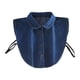 thumbnail image 4 of Cuello falso de mezclilla Salvador Azul profundo, 4 of 9