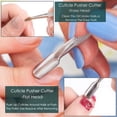thumbnail image 4 of Cuticle Pusher & Cutter set, 2 Pack Gel Nail Polish Remover Tool Triangle Cuticle Peeler Scraper and Spoon Nail Cleanel Stainless Steel Manicure Tools, 4 of 5