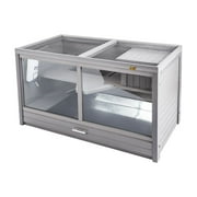 New Age Pet® ECOFLEX® Jumbo Park Avenue Indoor Rabbit Hutch, Durable Composite, Scratch-Resistant Polycarbonate Panel, NeveRust Stainless Steel Mesh Lid, Easy Assembly Holds 2 Rabbits Comfortably
