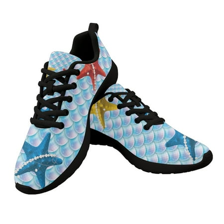 

Running Shoes Men Lightweight Adult Shoes Starfish Shell Pattern Breathable Outdoor Sneakers Women Train Sport Shoes