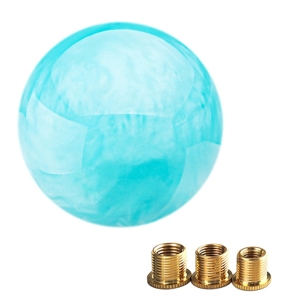 Universal Blue Crystal Bubble Racing Gear Round Ball Shift Knob 60MM For MT UNIVERSAL