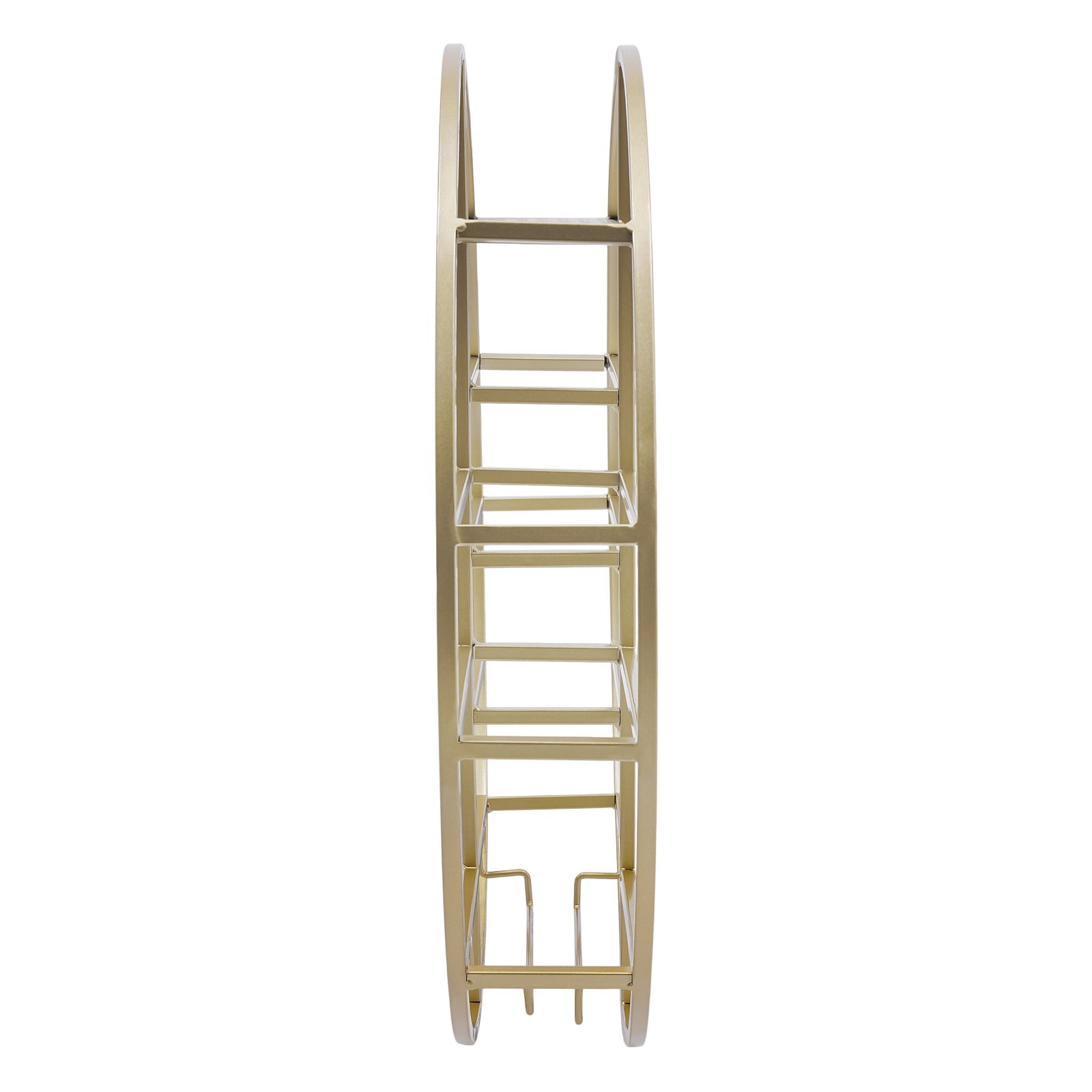 Wall Mounted Metal Wine Rack Bar Kitchen Floating Wine Shelf with Glass Holder