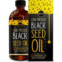 MAJU's Black Seed Oil (16oz), High Thymoquinone Nigella Sativa Oil, Cold-Pressed, 2%+ TQ
