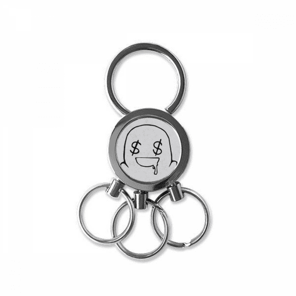 make 's mouth water black happy stainless steel metal key chain car keychain key clip