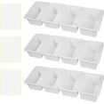 thumbnail image 2 of 24 Pack White Plastic Storage Bins Bulk Cubby Storage Bins Classroom Book Bins Storage Organizer Containers for Classroom Library Preschool Office Home Toys Books Organizing, 2 of 7
