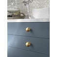 thumbnail image 5 of Goo-Ki 1.2 Inch(30mm) Diamenter Brushed Brass Cabinet Knobs, Zinc Alloy Minimalist Style Drawer Knobs for Dresser,Wardrobe,Cupboard, 6 Pack, 5 of 7