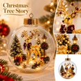 thumbnail image 2 of Glowing Christmas Story Ornament, Light-Up Mini Holiday Scene with Warm LED Light, Festive Keepsake Gift for Home Christmas Party Decoration(Reindeer), 2 of 6