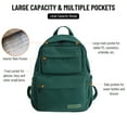 thumbnail image 4 of yeacher Trendy Green Women's Backpack with Multiple Pockets, Large Capacity for School, Travel, and Daily Use, Waterproof Nylon Design, Adjustable Straps, Anti-Theft Feature., 4 of 6