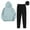 Light Blue, variant on Brondbend Sweat Pants and Sweatshirt Set Women Pull over Hoodie for Womens Long Sleeved Pocket Pullover Solid Stretchy Waist Jogger Outfits Comfortable Loose Tracksuits Mountaineering Fall Sets