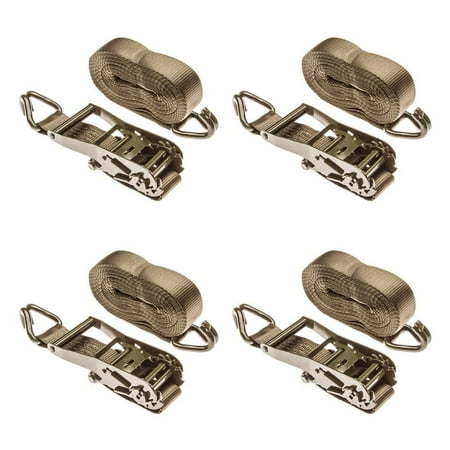 

2in x 27 Ratchet Straps with J-Hooks - 4 Pack