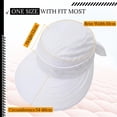thumbnail image 3 of AirLoni Summer Hats For Women 2 In 1 Women’s Sun Visor Caps Zipper Off Ponytail Friendly Foldable Lightweight One Size 1 pc, 3 of 5