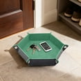 thumbnail image 4 of Foldable Hexagon Dice Tray PU Velvet Portable Dice Rolling Mat for Table Games RPG Jewelry Storage Desktop Decor, 4 of 5