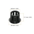thumbnail image 2 of Uxcell 32Pcs 10mm(3/8') Black Round Hole Plugs Nylon Plastic Flush Type Hole Plug Insert End Cap for Locking Hole Tube, 2 of 6