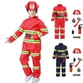 thumbnail image 2 of Tiweut Outfit Boys Fireman Children Role Play 8 Piece School Toy Accessories Campus Clothes Suit,3-4 Y, 2 of 8