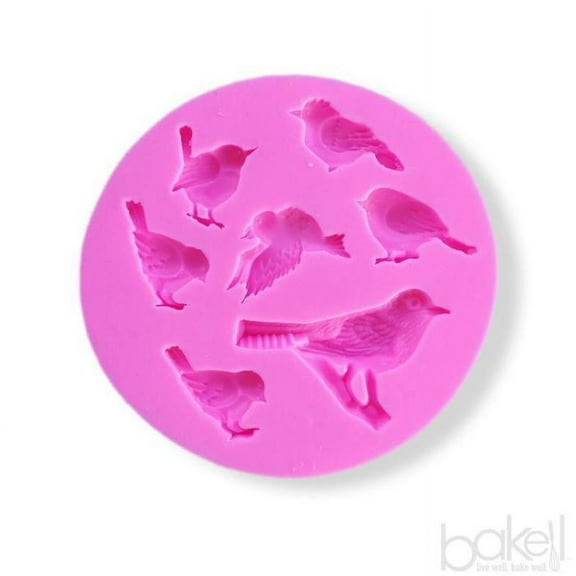 Small 3 x 3 inch Birds Silicone Mold