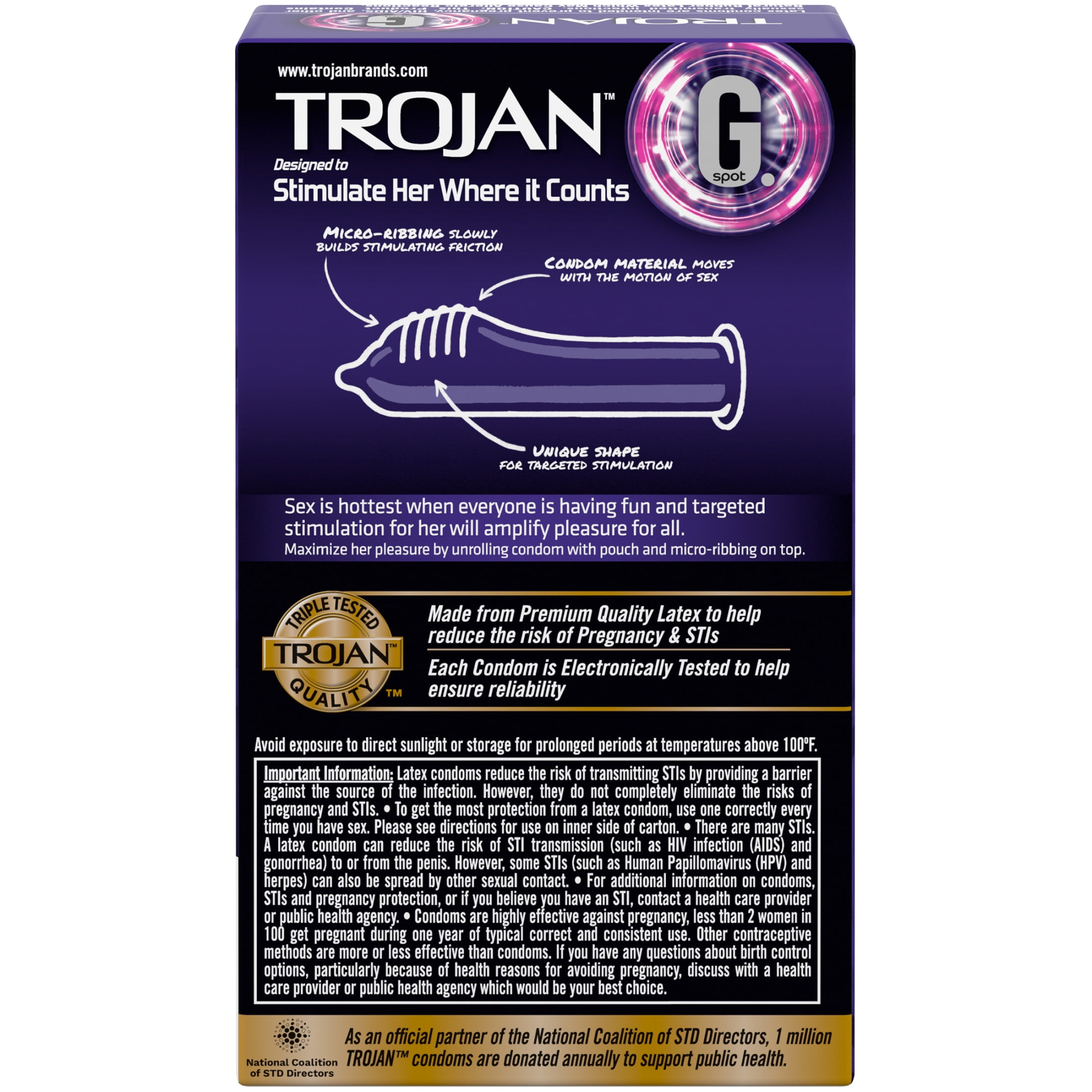 Trojan G. Spot Premium Lubricated Condoms - 10 count