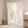 thumbnail image 3 of Manfei Cartoon Bow Kitten Blackout Curtains, Watercolor Galaxy Cloud Curtains Pack of 2 (42x84 Each), Pink Cream, 3 of 6