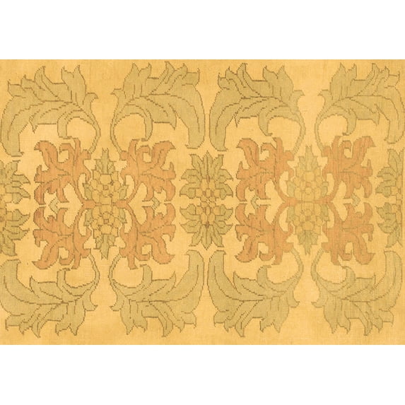 Ahgly Company Indoor Rectangle Abstract Brown Modern Area Rugs, 7' x 9'