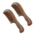 thumbnail image 1 of 2X Peine de Dientes Anchos de Sándalo Peine de Madera de Dientes Gruesos Portátil de Pelo Rizado Herramienta de Masaje Capilar Fina, 1 of 10