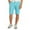 Clear Blue/White, variant on 9 Crowns Men's Flat Front Flamingo Palm Stretch Belted Casual Shorts (36, Sky Blue)