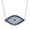 Blue, variant on Womens Turkish Blue Evil Eye Pendant Necklace with Pave CZ in Sterling Silver