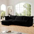 thumbnail image 4 of 120" Comfy Corduroy L Shape Sofa Couch for Living Room,Modern Deep Seat,Removable Cover,for Apt., 4 of 6