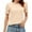 A-Beige, variant on MaFYtyTPR Women's Short Sleeve Tops Fashion Spring Summer Clothing Solid Color Base T-shirt Lace Sleeve Round Neck Blouse A-Wine XL